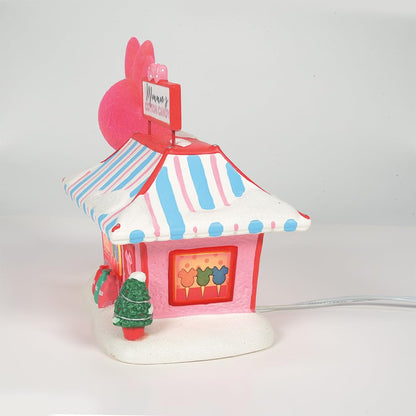 Disney Village Minnie Cotton Candy Shop Lit Building, 7.5 Inch, Multicolor,6001318