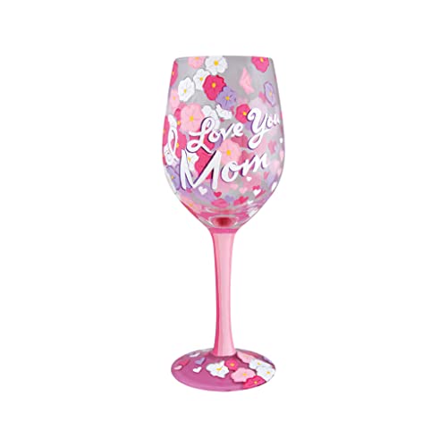 Wine Glass I Love You Mom, STD, Multicolor