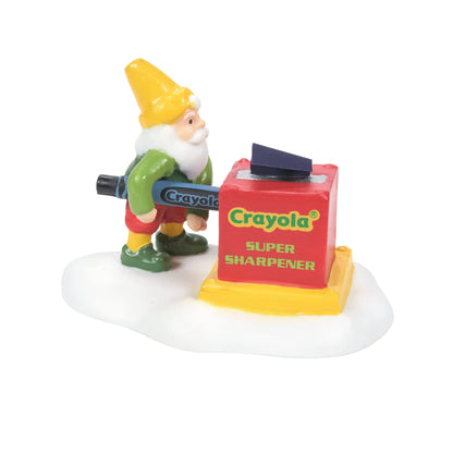 North Pole Village Accessories Crayola Super Sharpener Figurine, 1.75 Inch, Multicolor