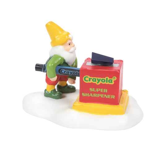 North Pole Village Accessories Crayola Super Sharpener Figurine, 1.75 Inch, Multicolor