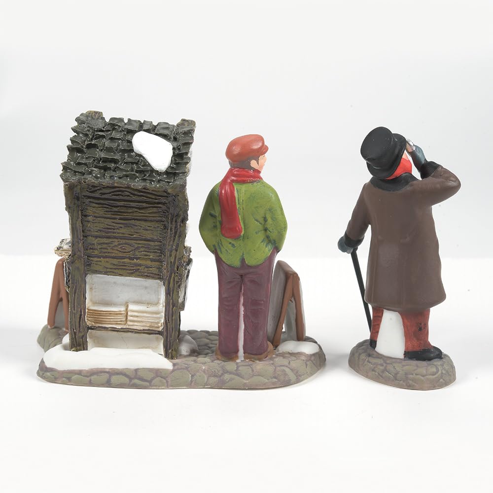 Dickens' Village London Newspaper Stand Accessory Figurine (Set of 2) , 3.2 Inch