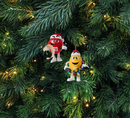 M&M's Red Character with Christmas List Hanging Ornament, 3.25 Inch, Multicolor