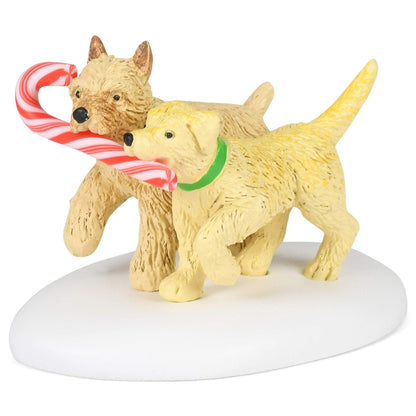Village Collection Accessories Peppermint Pups Figurine, 1.375 Inch, Multicolor
