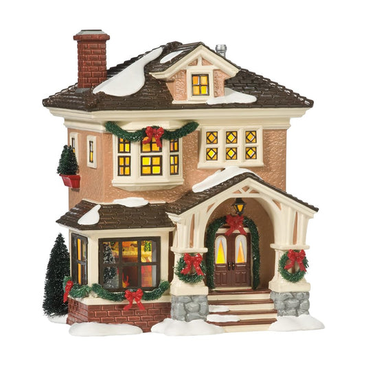 Porcelain Snow Village Christmas at Grandma's Lit House
