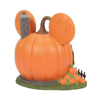 Disney Village Halloween Mickey Mouse Pumpkintown House Lit Building, 5.83 Inch, Multicolor