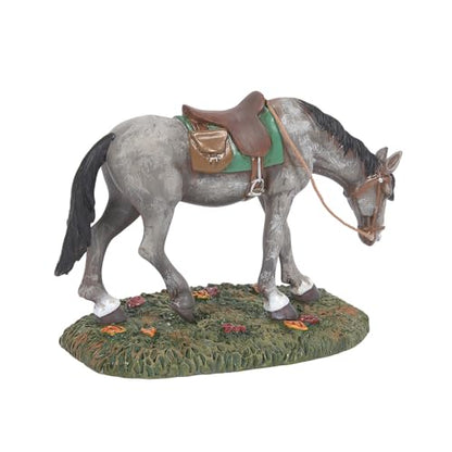 Snow Village Halloween Accessories Gunpowder The Horse Figurine, 3.2 Inch, Multicolor
