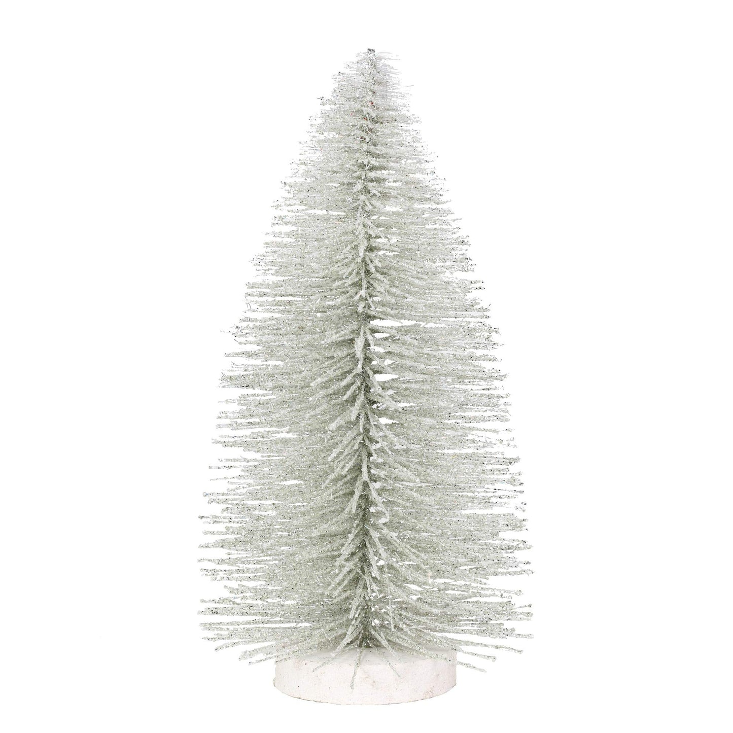 Christmas Basics Glitter Tree Figurine, 8.7 Inch, Silver
