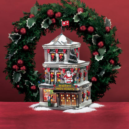 A Christmas Story Village Happy Holiday Department Store Lit Building 9.45 Inch