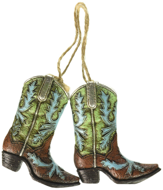 Giddy Up Boot Pair Hanging Ornament (assorted styles)