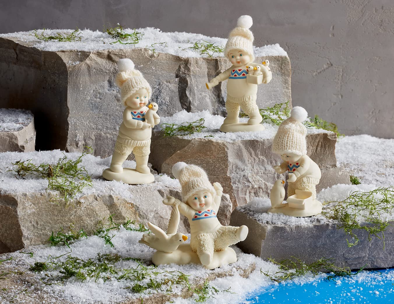 Snowbabies Puffins Collecting The Babies Figurine, 4.53 Inch, Multicolor