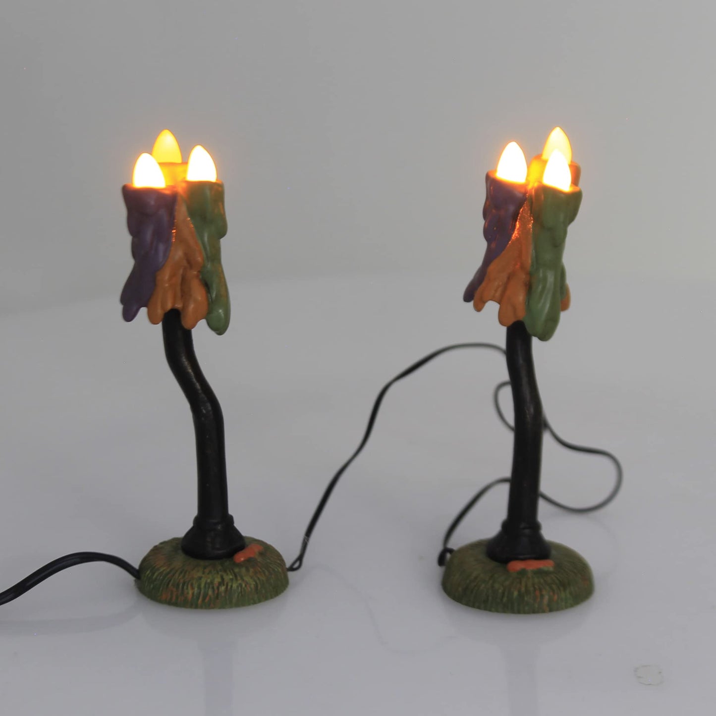 Village Cross Product Accessories Halloween Wicked Wax Lamps Figurine Set, 4.25 Inch, Multicolor