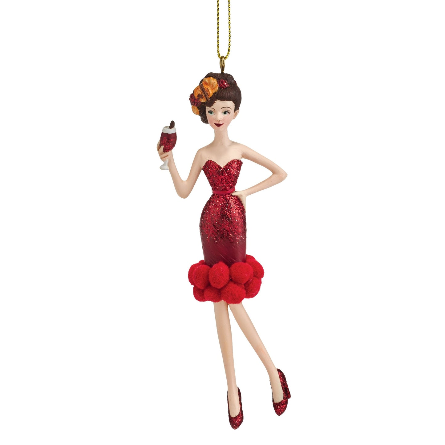 Holiday Spirits Vivian Spiced Wine Ornament, 5.25 inch