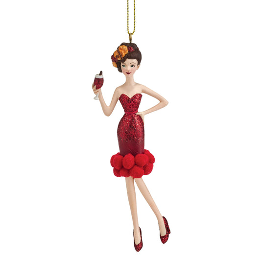 Holiday Spirits Vivian Spiced Wine Ornament, 5.25 inch
