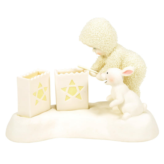 Snowbabies Woodland Wonder Let Your Light Shine Bright Lit Figurine, 4.45 Inch, Multicolor