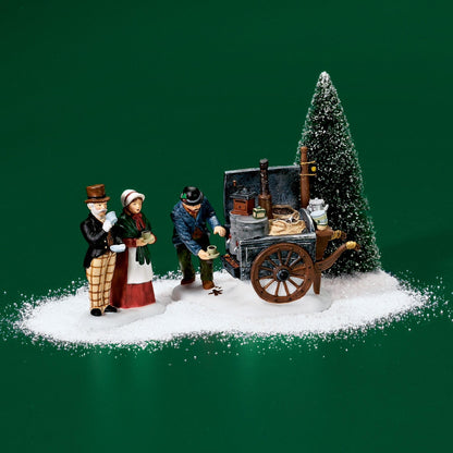 Dickens' Village The Coffee Stall Building and Accessory Figurine (Set of 2), 2.5 Inch