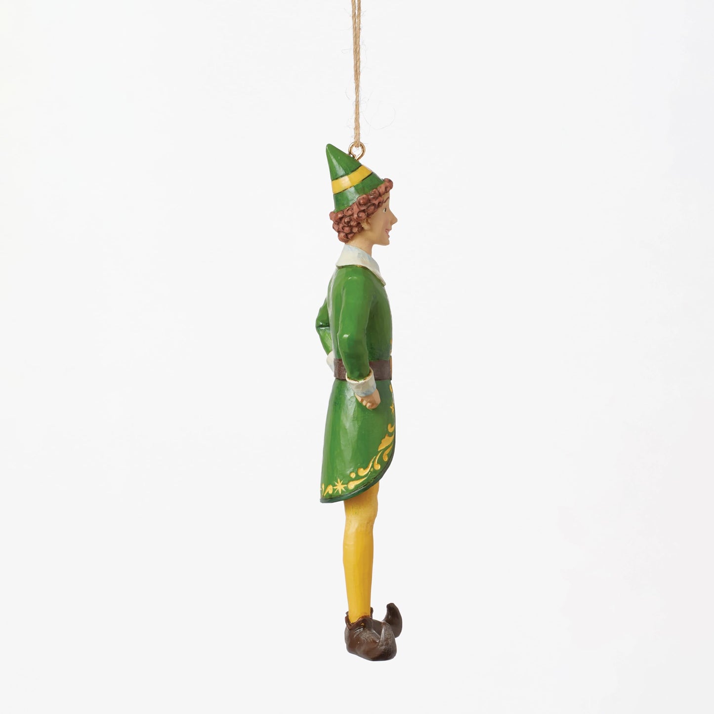 Elf by Jim Shore Buddy Classic Pose Hanging Ornament, 5.71 Inch, Multicolor