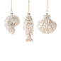 Gone to the Beach Whitewashed Glass Ornament, 4 inch (assorted styles)