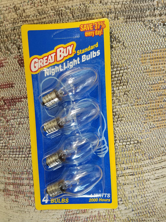 Great Buy Night Light Bulbs 4 Pack 4 watt