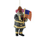 Possible Dreams Jim Shore Tribute to 9/11 Firefighter Santa African American Hanging Ornament, 6 Inch, Multicolor