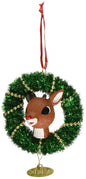 Rudolph the Red - Nosed Reindeer In a Wreath Hanging Ornament