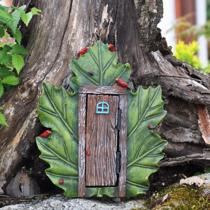 Maple Leaf Door for Miniature Garden, Fairy Garden