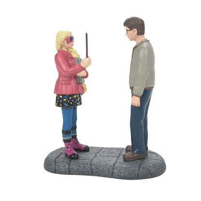 Harry Potter Village Accessories Luna Seeing Wrackspurts Figurine, 2.95 Inch, Multicolor