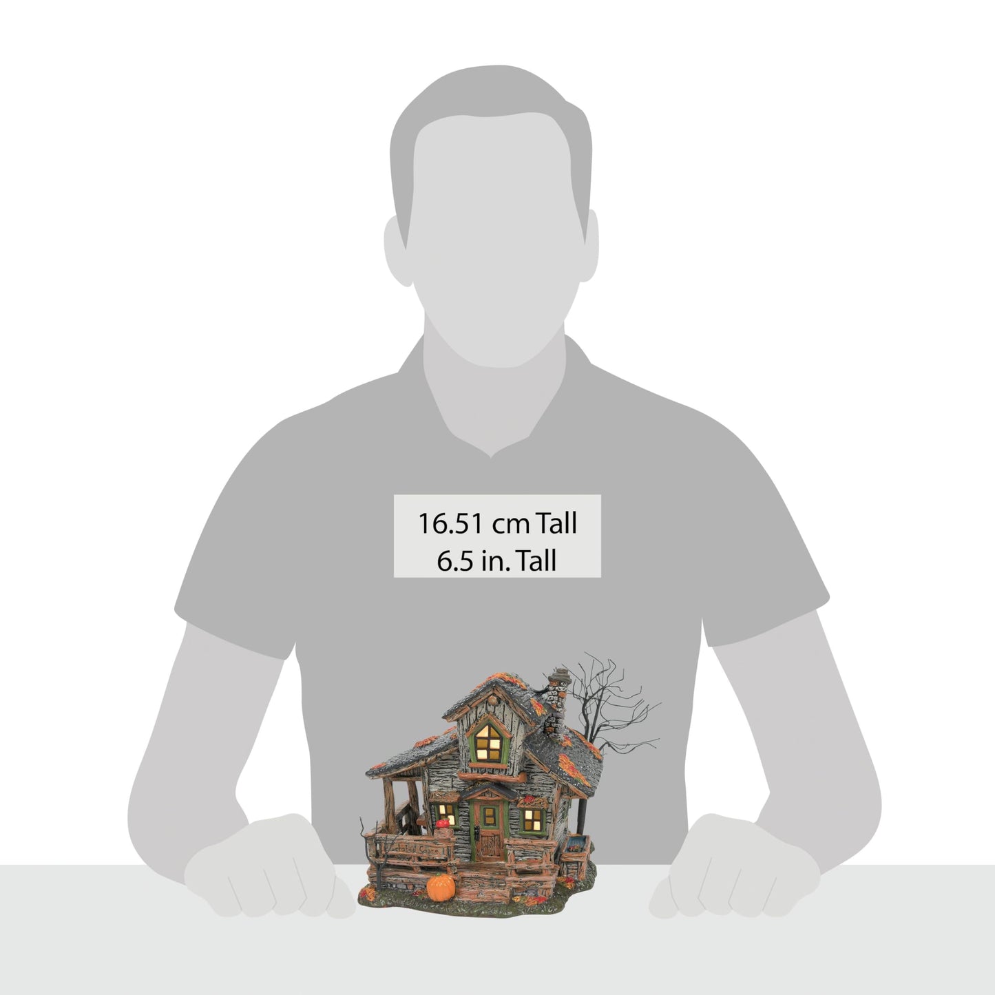 Snow Village Halloween Sleepy Hollow Ichabod Crane's House Lit Building, 6.5 Inch, Multicolor