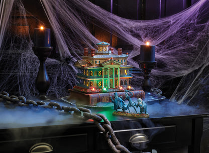 Snow Village Halloween Disneyland Haunted Mansion Lit Building, 9.1 Inch, Multicolor