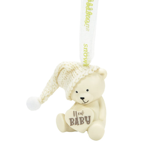 Snowbabies Ornaments New Baby Bear Hanging Ornament, 2.36 Inch, Multicolor