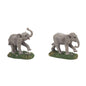 Dickens Village Accessories Zoological Gardens Elephants Figurine Set, 2.7 and 2.25 Inch, Multicolor