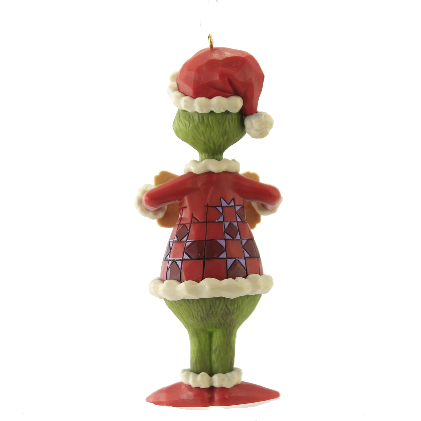 Jim Shore Dr. Seuss Beware a Grinch Lives Here Hanging Ornament, 5 Inch, Multicolor