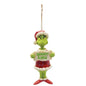 Jim Shore Dr. Seuss The Grinch Naughty and Nice Hanging Ornament, 5 Inch, Multicolor