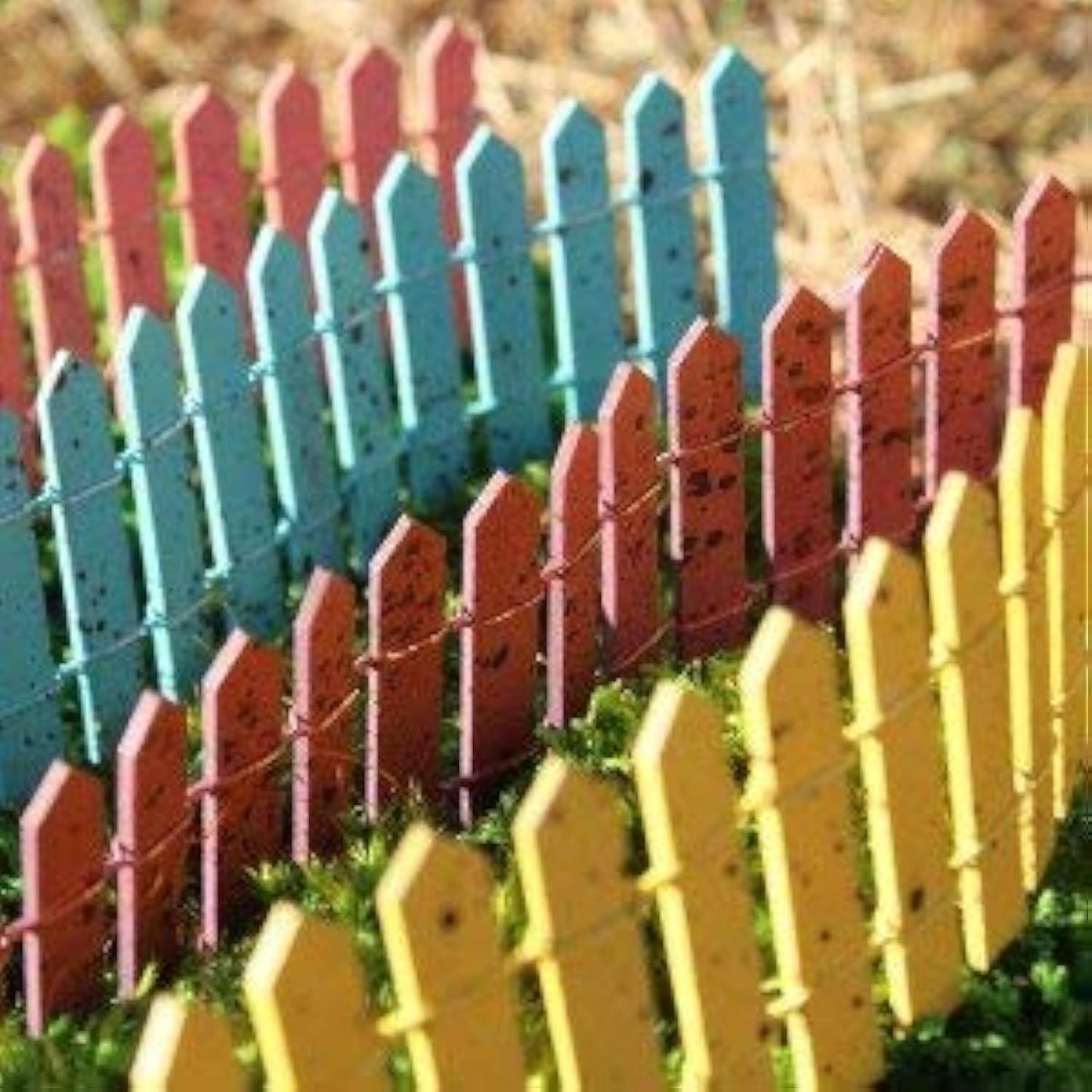 Miniature Fariy Garden Cheerful Fairy Fence Assorted Colors