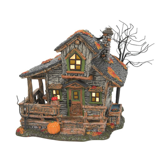 Snow Village Halloween Sleepy Hollow Ichabod Crane's House Lit Building, 6.5 Inch, Multicolor