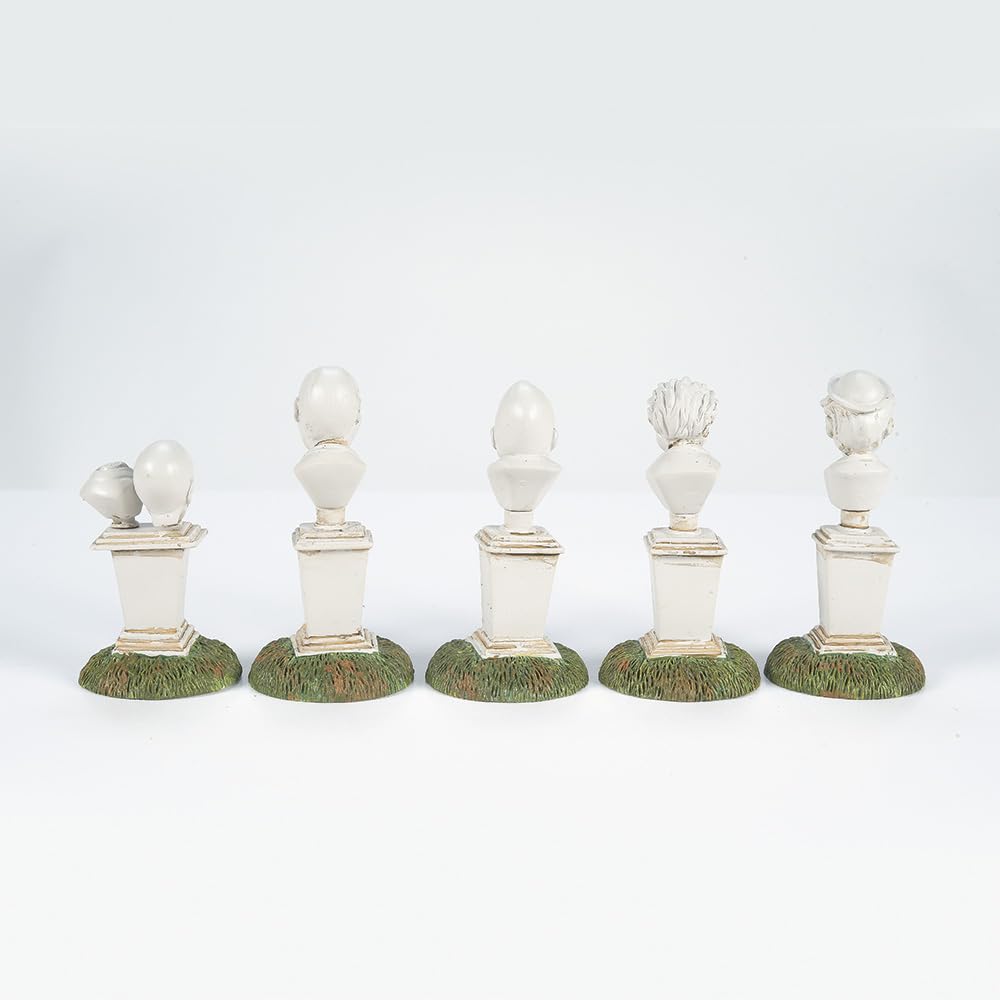 Snow Village Halloween Accessories Disneyland The Haunted Mansion Singing Busts Figurine Set, 2.5 Inch, Multicolor