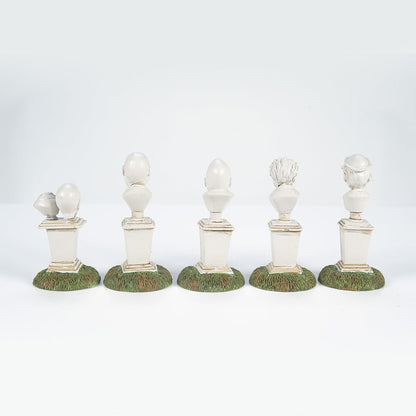 Snow Village Halloween Accessories Disneyland The Haunted Mansion Singing Busts Figurine Set, 2.5 Inch, Multicolor