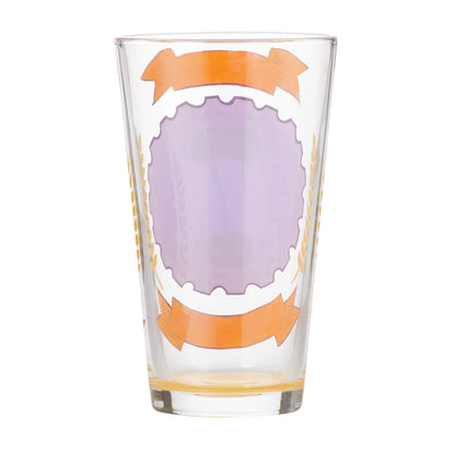Designs by Lolita Beer Thirty Clock Hand - Painted Artisan Pint Glass, 16 Ounce, Multicolor