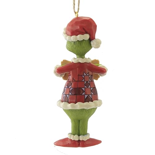 Jim Shore Dr. Seuss Don't Be a Grinch Hanging Ornament, 5 Inch, Multicolor