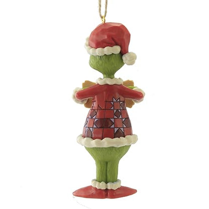 Jim Shore Dr. Seuss Don't Be a Grinch Hanging Ornament, 5 Inch, Multicolor