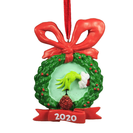 Dr. Seuss Grinch 2020 Dated Hanging Ornament, 3.75 Inch, Multicolor