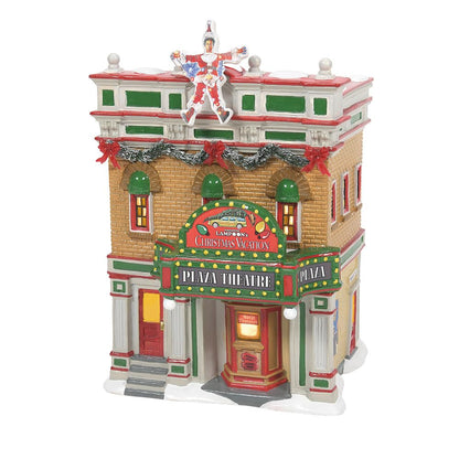 Original Snow Village National Lampoon's Christmas Vacation Premiere at Plaza Theatre Lit Building, 8.9 Inch, Multicolor