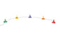 Village Halloween Accessories Witch Hats String of Lights Lit Figurine, 24 Inch, Multicolor