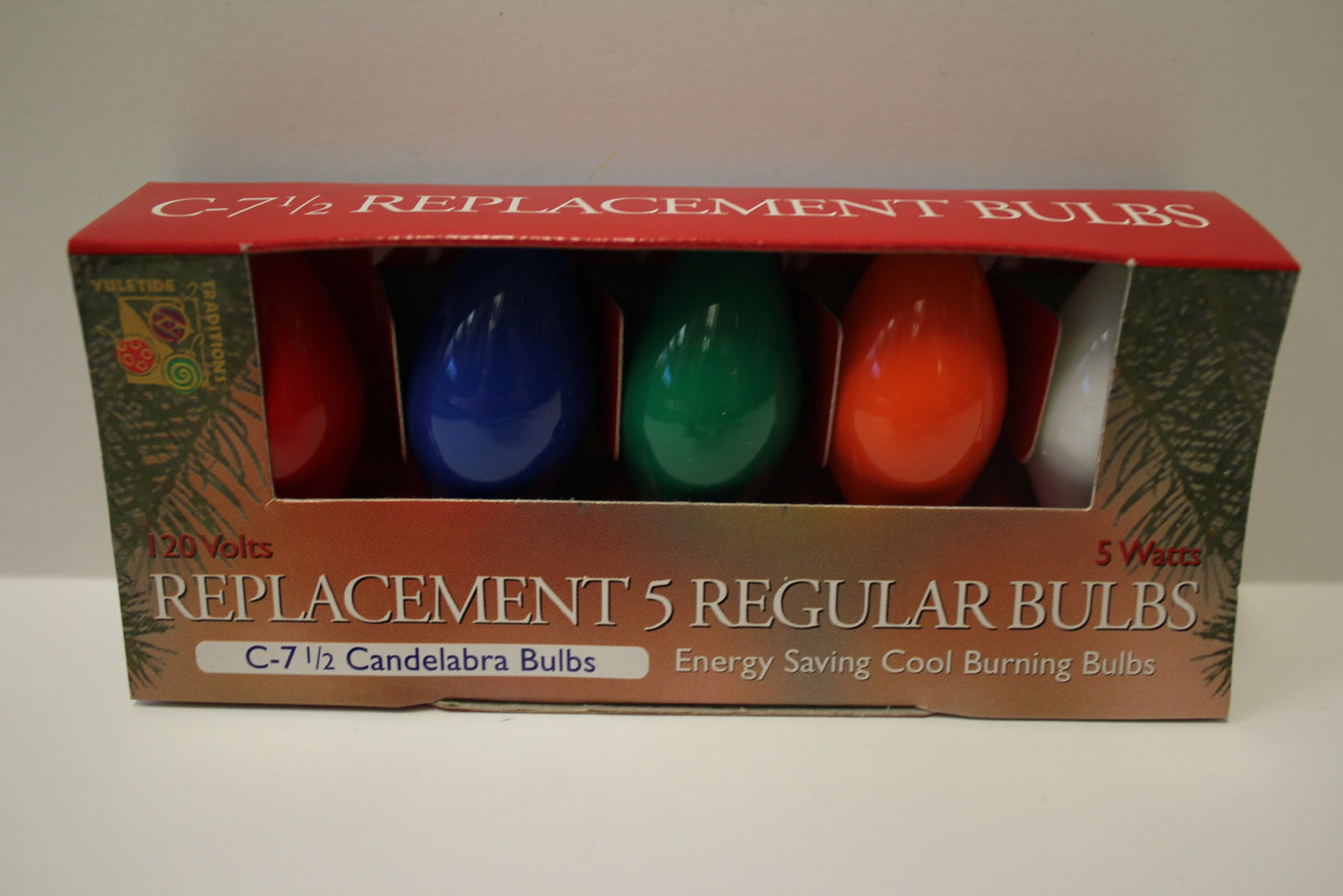 Atico C - 7 1/2 Candelabra Replacement Bulbs Set of 5 Mix Color