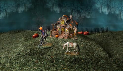 Snow Village Halloween Accessories Gunpowder The Horse Figurine, 3.2 Inch, Multicolor