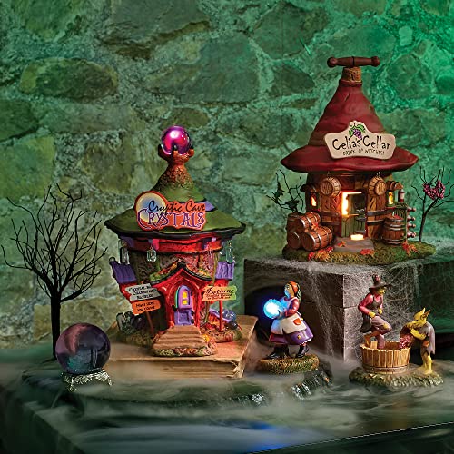 Snow Village Halloween Accessories a Cryptic Cave Mystic Lit Figurine, 3.125 Inch, Multicolor