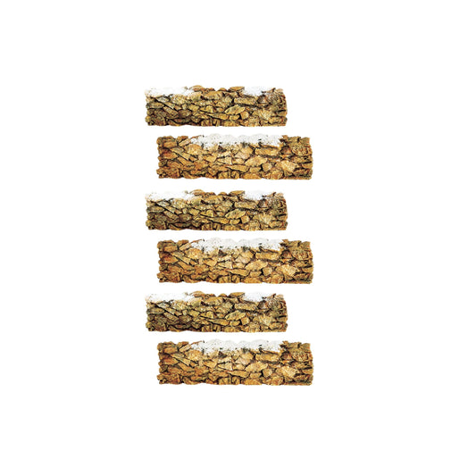 Accessory for Villages Resin Stone Wall Accessory Figurine (Set of 6) , 5.5 x 1.5 inch